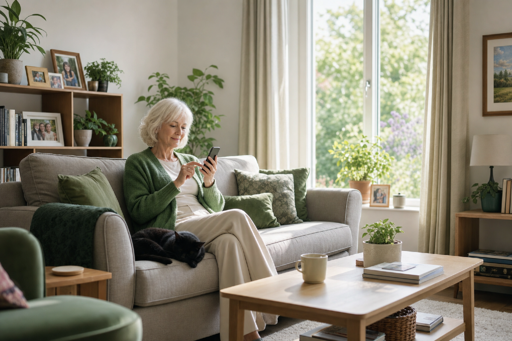 Peace of mind for families with our non-intrusive wellbeing check-ins, providing reassurance without the need for constant monitoring